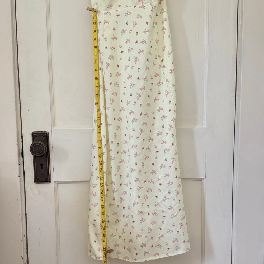 Cottagecore Floral Yellow Dress Women’s Small - Picture 10 of 12